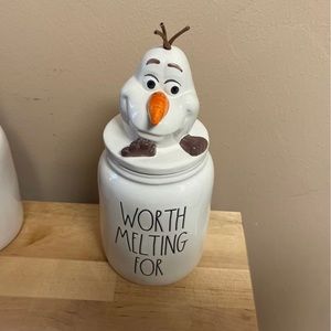 Last One! Rae Dunn Worth Melting For Olaf Canister Christmas Holiday Seasonal